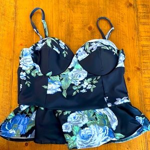 Albion Fit Peplum Tankini Swim Top